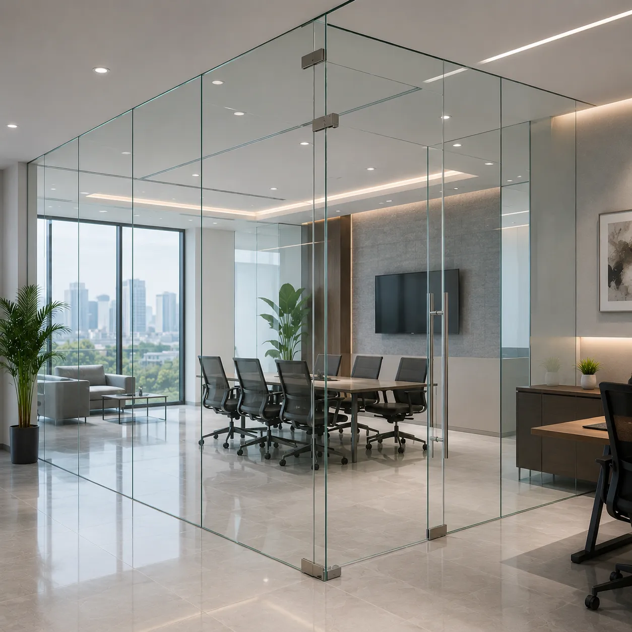 Frameless Glass Partitions